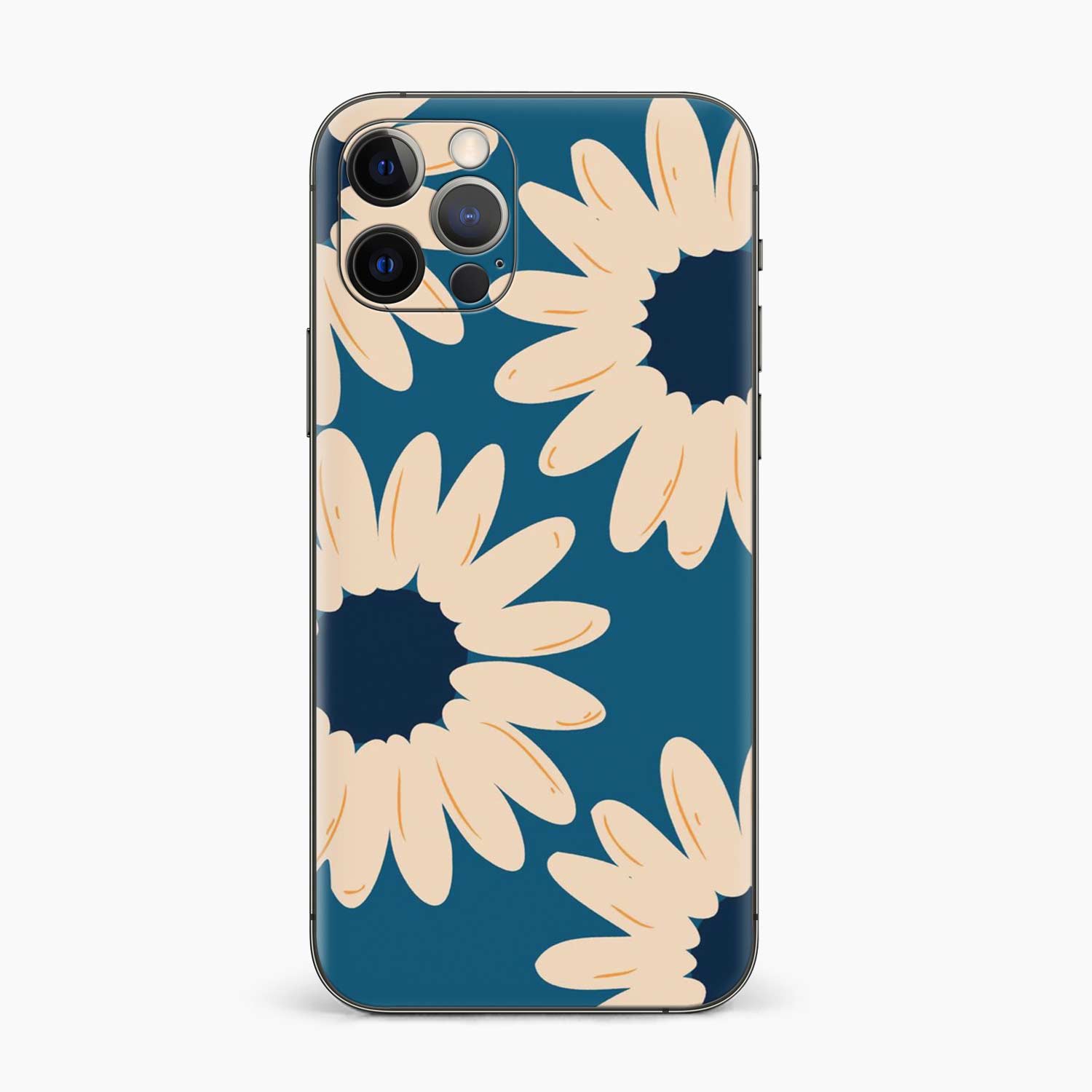 daisy-floral_iphone-15-pro_skin-wrap-front-view Vinilo Daisy Floral para iPhone 15 Pro - Imagen 1